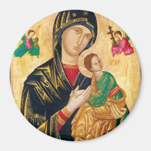 Byzantinische Jungfrau Maria und Kindersymbol Magnet