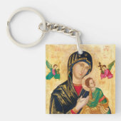 Byzantinische Jungfrau Mary and Child Icon Weihnac Schlüsselanhänger (Vorderseite)