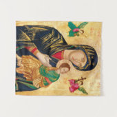 Byzantinische Jungfrau Mary and Child Icon Weihnac Wandteppich (Vorderseite (Horizontal))