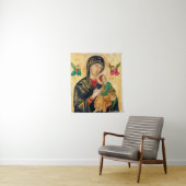 Byzantinische Jungfrau Mary and Child Icon Weihnac Wandteppich (Beispiel)