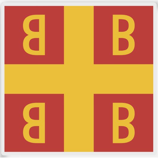 Byzantinische Kaiserflagge, 14. Jahrhundert Aufkleber (Vorderseite)