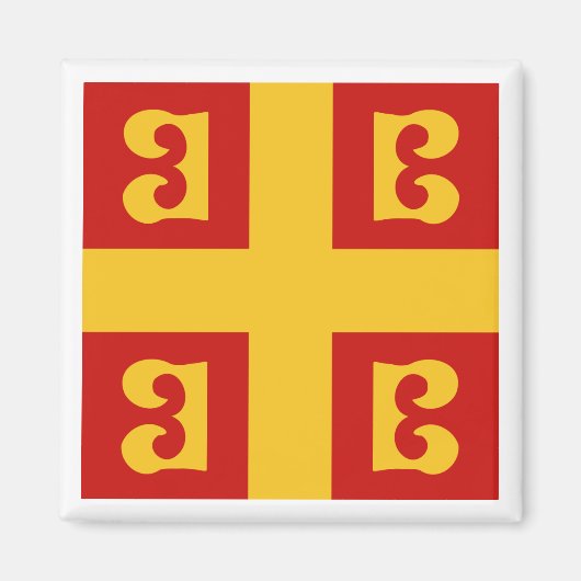 Byzantinische kaiserliche Fahne, 14. Jahrhundert Magnet (Vorne)