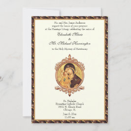 Byzantinische katholische Jungfrau Mary Wedbo Comb Einladung