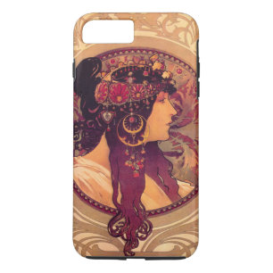 Byzantinische Köpfe: Brünetter Alfons Mucha iPhone 8 Plus/7 Plus Hülle
