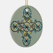 Byzantinische Kreuzverzierung Keramik Ornament (Rechts)