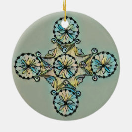Byzantinische Kreuzverzierung Keramik Ornament