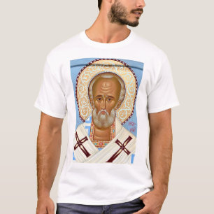 Byzantinische orthodoxe Ikone des heiligen Nikolau T-Shirt