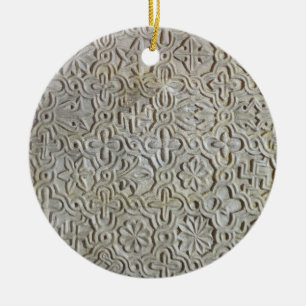 Byzantinische Platte mit kreuzförmiger Dekoration, Keramikornament