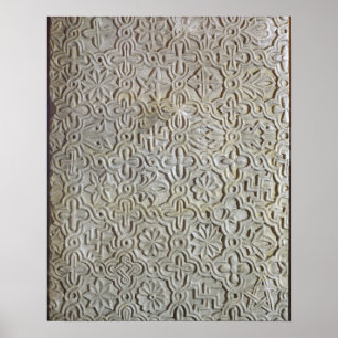 Byzantinische Platte mit kreuzförmiger Dekoration, Poster