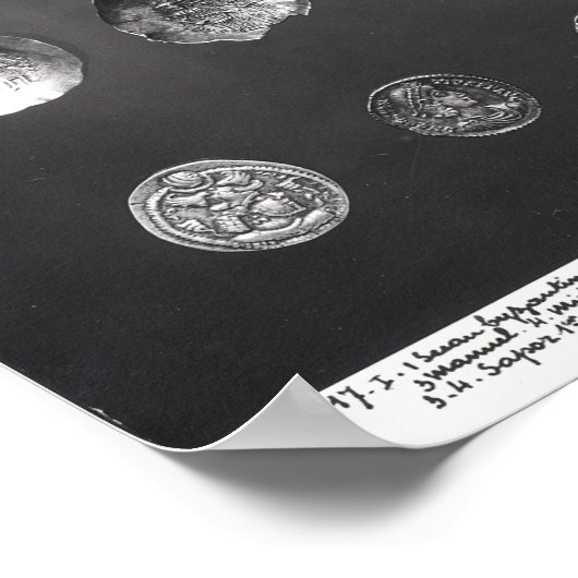 Byzantinische, römische und sassanische Münzen Poster (Ecke)