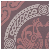 Byzantinische Vögel, Cranberry Red Stoff (Nahaufnahme)