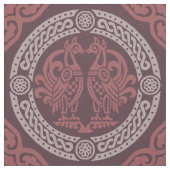 Byzantinische Vögel, Cranberry Red Stoff (Muster)
