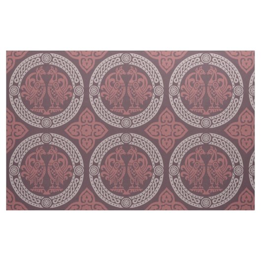 Byzantinische Vögel, Cranberry Red Stoff (Fat Quarter (45,7 x 55,9 cm))