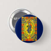 Byzantinische Volkskunst Jesus Button (Vorne & Hinten)