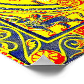 Byzantinische Volkskunst Jesus Poster (Ecke)