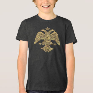 Byzantinischer Adler Vintage-Emblem Tri-Blend Shirt