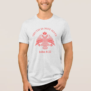 Byzantinischer Adler Wahrheit Johannes 8 32 T-Shir Tri-Blend Shirt