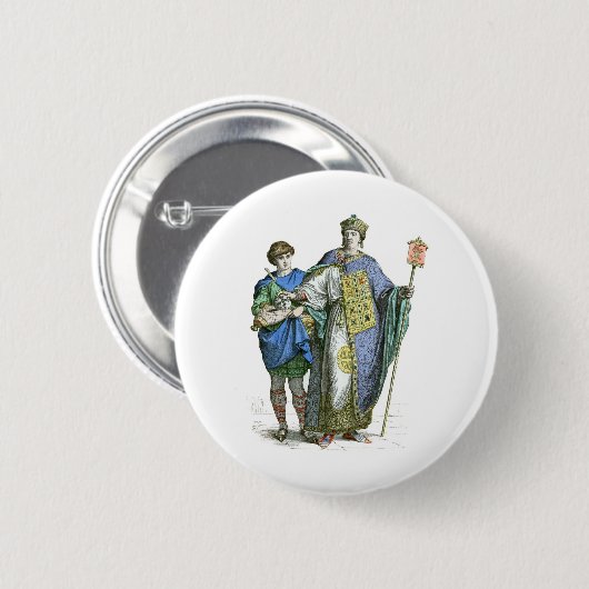 Byzantinischer Kaiser Button (Vorne & Hinten)