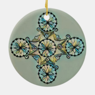 Byzantinischer Kreuzverzierung Keramik Ornament