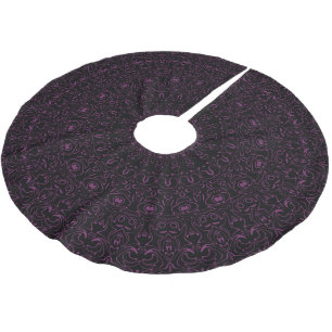 Byzantinischer Purpur-Mandala mit komplizierter Sy Polyester Weihnachtsbaumdecke