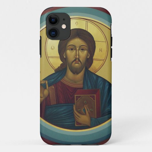 Byzantinisches Christus Pantokrator Rundmosaik Kun Case-Mate iPhone Hülle (Rückseite)