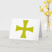 Byzantinisches Goldkreuz Karte (Gelbe Blume)