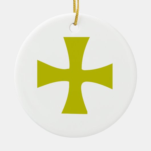 Byzantinisches Goldkreuz Keramikornament (Vorne)