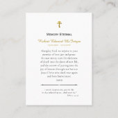 Byzantinisches Icon Christi Beerdigungskarte Platzkarte (Rückseite)