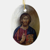 Byzantinisches Icon Christi Pantocrator Keramikornament (Hinten)