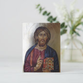 Byzantinisches Icon Christi Pantocrator Postkarte (Stehend Vorderseite)