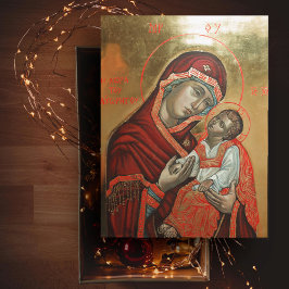Byzantinisches Icon von Saint Mary Theotokos Postkarte