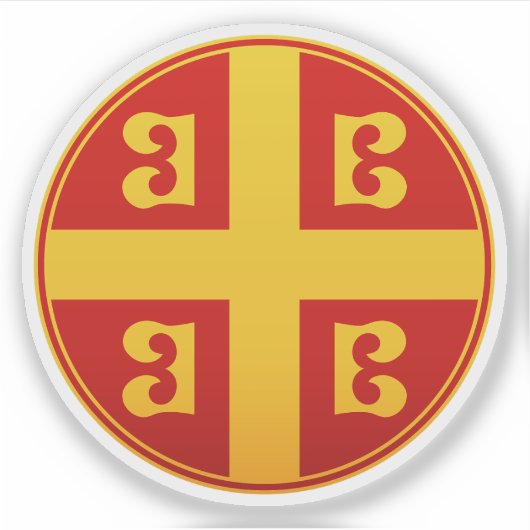 Byzantinisches Kaiserflagge Aufkleber (Vorderseite)