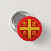 Byzantinisches Kaiserflagge Button (Vorne & Hinten)