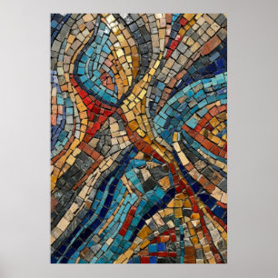 Byzantinisches Mosaik-Kunstposter   Römischer Stil Poster
