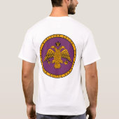 Byzantinisches Reich-Doppeltes ging Adler-Siegel T-Shirt (Rückseite)