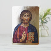 Byzantinisches Symbol Christi Pantokator Einladung (Stehend Vorderseite)