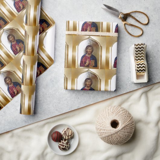 Byzantinisches Symbol Christi Pantokator Geschenkpapier (Kunsthandwerk)