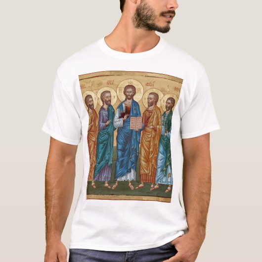 Byzantinisches Symbol Christi und Apostel T-Shirt (Vorderseite)
