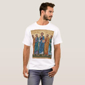 Byzantinisches Symbol Christi und Apostel T-Shirt (Vorne ganz)