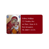 Byzantinisches Symbol der Heiligen Maria Teotokos Adressaufkleber (Vorne)