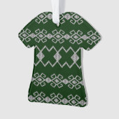 Byzantium Green und Silver Acrylic Ornament (Vorderseite)