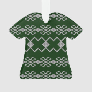 Byzantium Green und Silver Acrylic Ornament