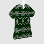 Byzantium Green und Silver Acrylic Ornament (Vorderseite)