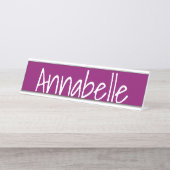 Byzantium Lila Schreibtischnamensplakette (Vorderseite )