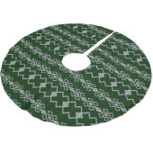 Byzanz Grün & Silber Polyester Weihnachtsbaumdecke (Schrägansicht)