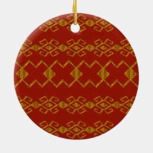 Byzanz Rot und Gold Keramik Ornament