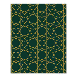 Byzanz-Smaragd-Geometrisches-Muster-Plakat Poster