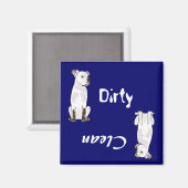BZ - American Bulldog Dirty Paws Magnet (Vorderseite/Rückseite)
