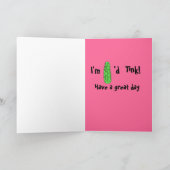 BZ - Funny Pickle Birthday Card Karte (Innenseite)