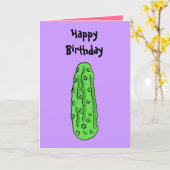 BZ - Funny Pickle Birthday Card Karte (Gelbe Blume)